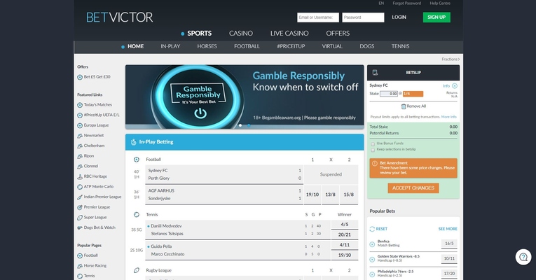 Betvictor Homepage