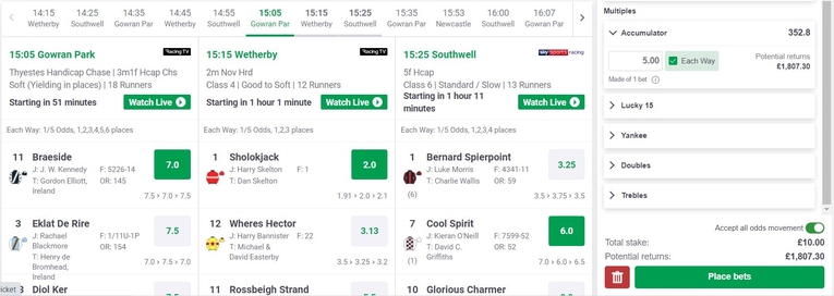 Each Way Accumulator