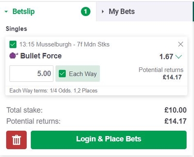 Each Way Betslip