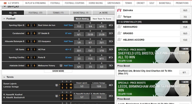Ladbrokes Site Usability