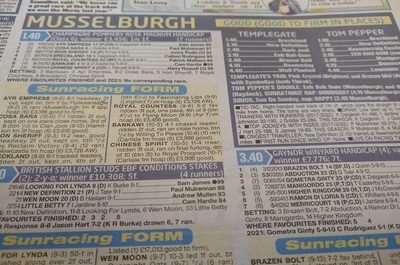Newspaper Study Racing Form