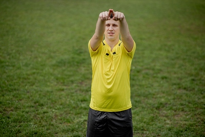 VAR Referee Hand Singal