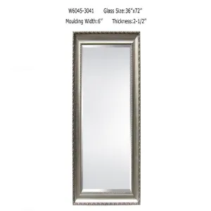 Classic Rectangular Metal Wall Mirror &ndash; Model W6045-3041