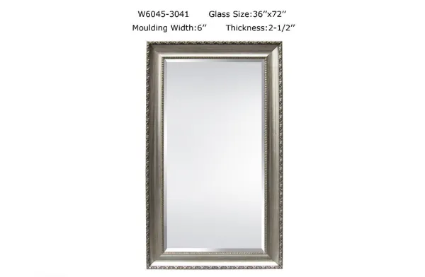 Classic Rectangular Metal Wall Mirror &ndash; Model W6045-3041