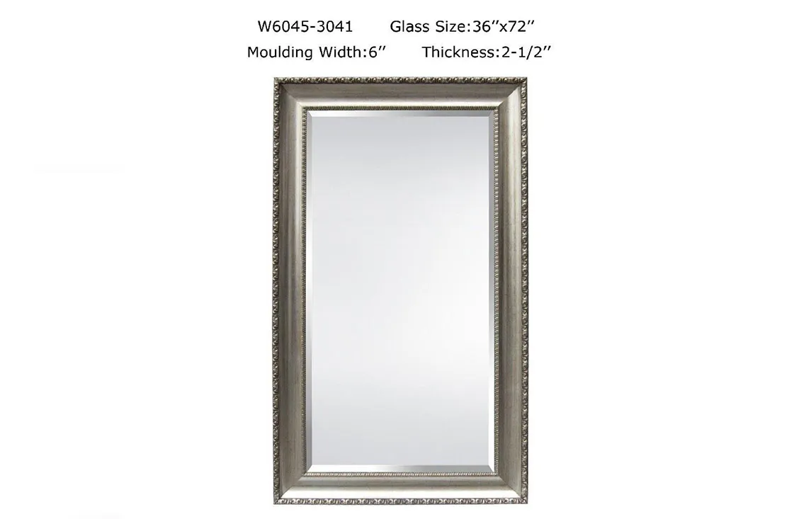 Classic Rectangular Metal Wall Mirror &ndash; Model W6045-3041