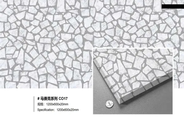 CO17 Matte Non-Slip Terrazzo with Marble-Look Finish for Indoor and Outdoor Use 