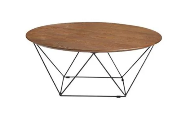Coffee Table Legs 3372 Natural Wood and Metal Living Room Table