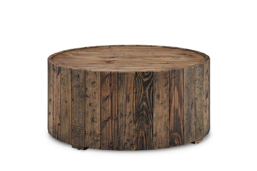 Magnussen Furniture Dakota Round Cocktail Table in Rustic Pine - Furniture City (CA)l