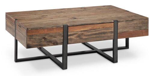 Magnussen Prescott Rectangular Cocktail Table in Rustic Honey - Furniture City (CA)l