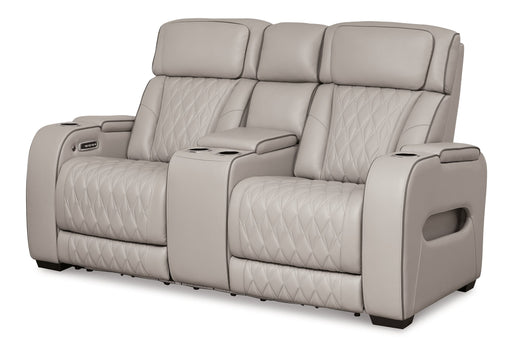 Boyington Power Reclining Loveseat with Console - Furniture City (CA)l
