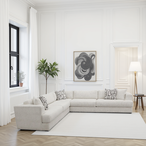 Low profile 3pc L shape sectional, MOD #1200 - Furniture City (CA)l